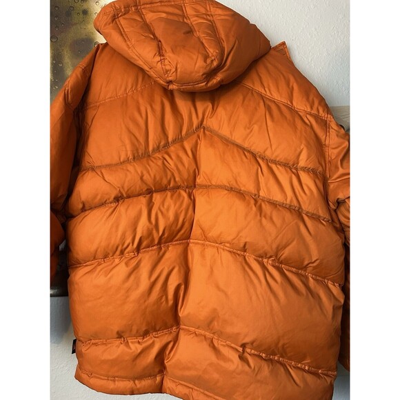 Vintage Nike Puffer Jacket XXL With Hood Texas Longhorn NCAA MINT ORANGE - Picture 9 of 11